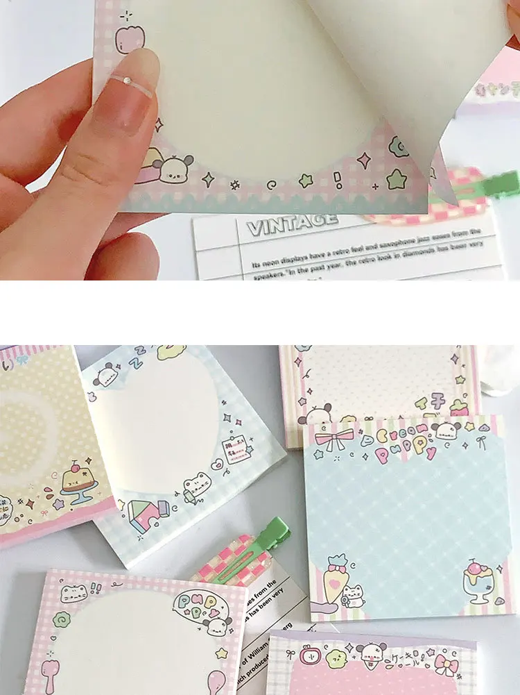 MINKYS 50 Blatt Kawaii Welpen, quadratische Notizblöcke, Papier, To-Do-Liste, Tagebuch, Notizpapier, DIY-Material, Schreibwaren – Detail 9