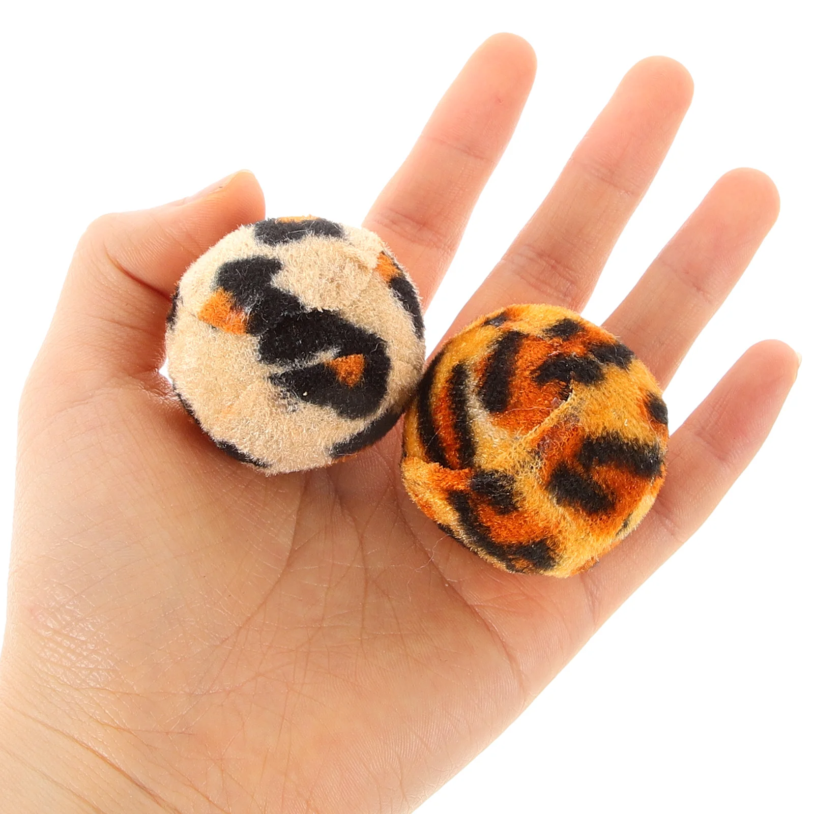 5 Pcs Leopard Print Cat Toys Ball Jungle Balls Animal Anxiety Relief Scratching Prevention