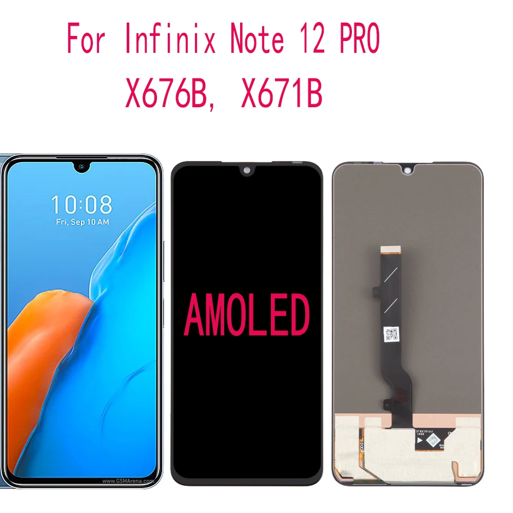 

For Infinix Note 12 PRO X671B X676B AMOLED Display Touch Screen Digitizer Assembly