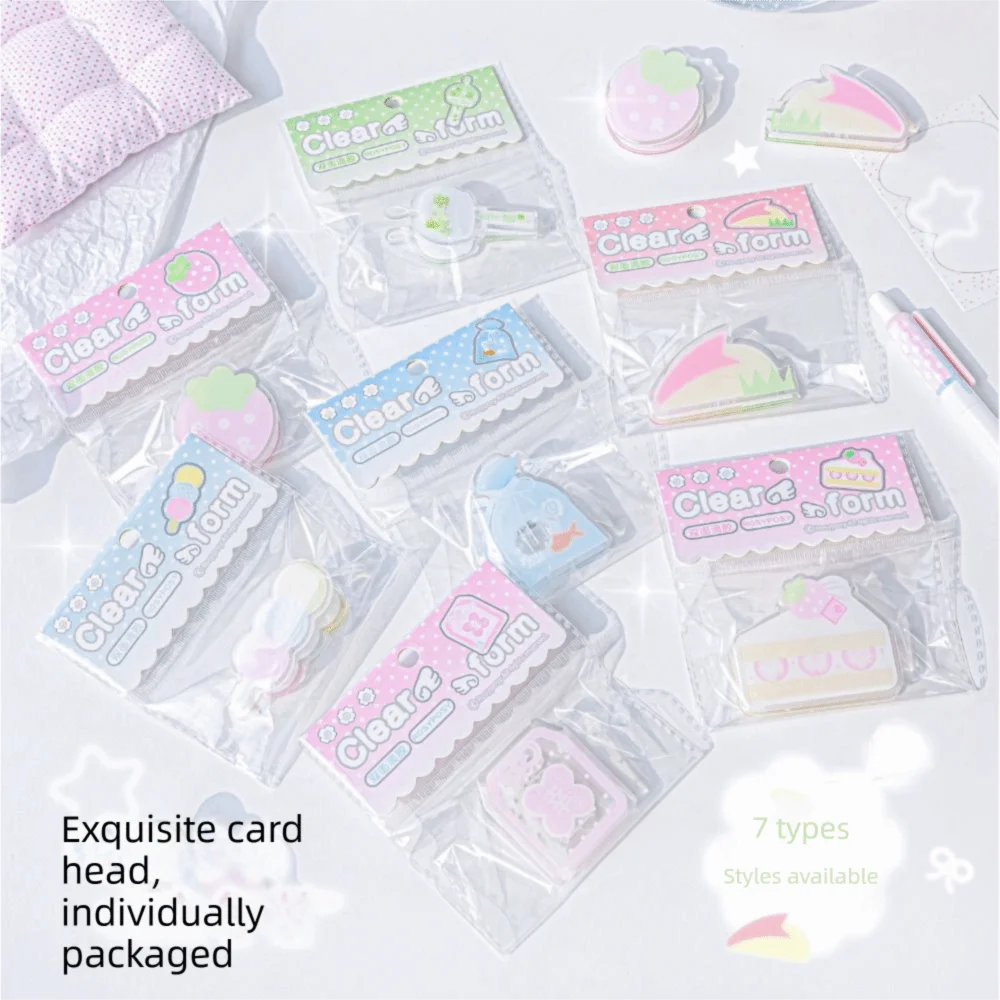 

Cute Double-Sided Acrylic Paper Clips Page Holders Strawberry & Dessert Book Page Clips Portable Binder Clips