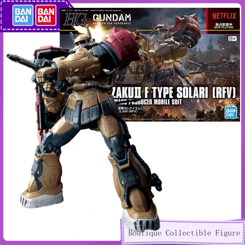 

Bandai HG 1/144 Original Anime MS-06F ZAKU II F TYPE SOLARI Assembly Model kit Action Figure Toys For Kids Collectible Gift