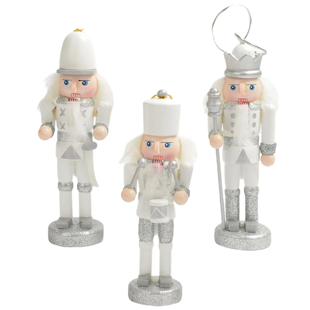 

3Pcs Hanging Wooden Nutcracker Ornaments Xmas Decorations Christmas Tree Table Decor Xmas Wood Nutcrackers Desktop Nutcracker