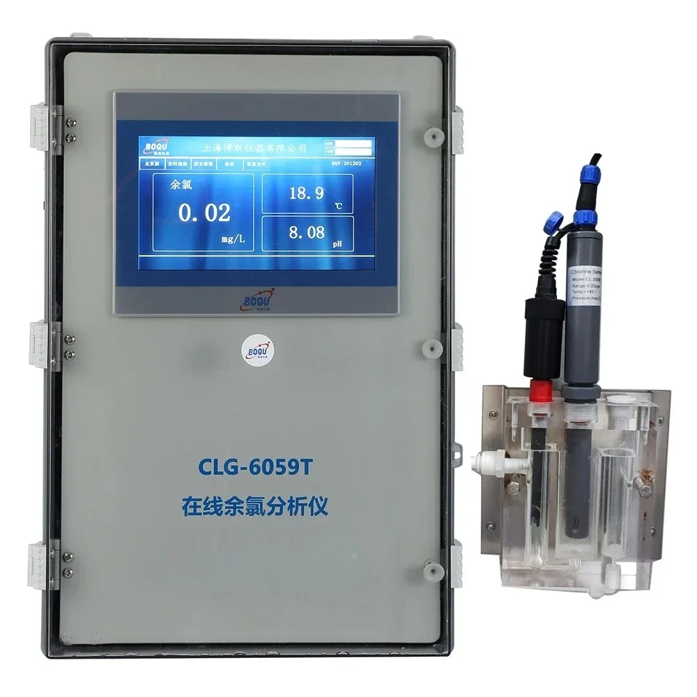 BOQU CLG-6059T Reagentless Free and Total Chlorine and Residual Chlorine Analysis Controller Measurement Analyser Meter Analyzer