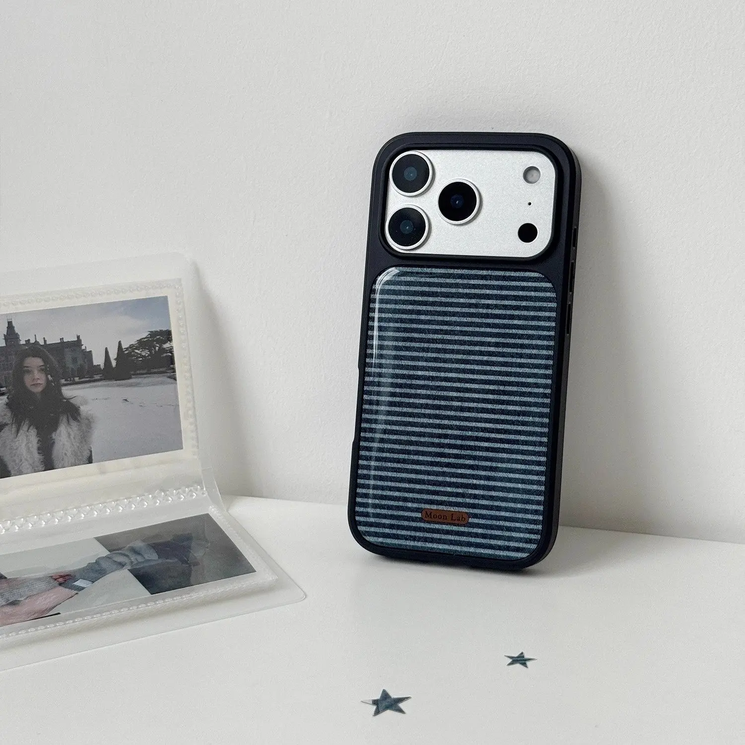 Minimalist Ins Creative Cowboy Stripe Pattern Phone Case For Samsung Galaxy S23 S24 S25 S26 FE ULTRA EDGE PLUS Black Y2K Cover