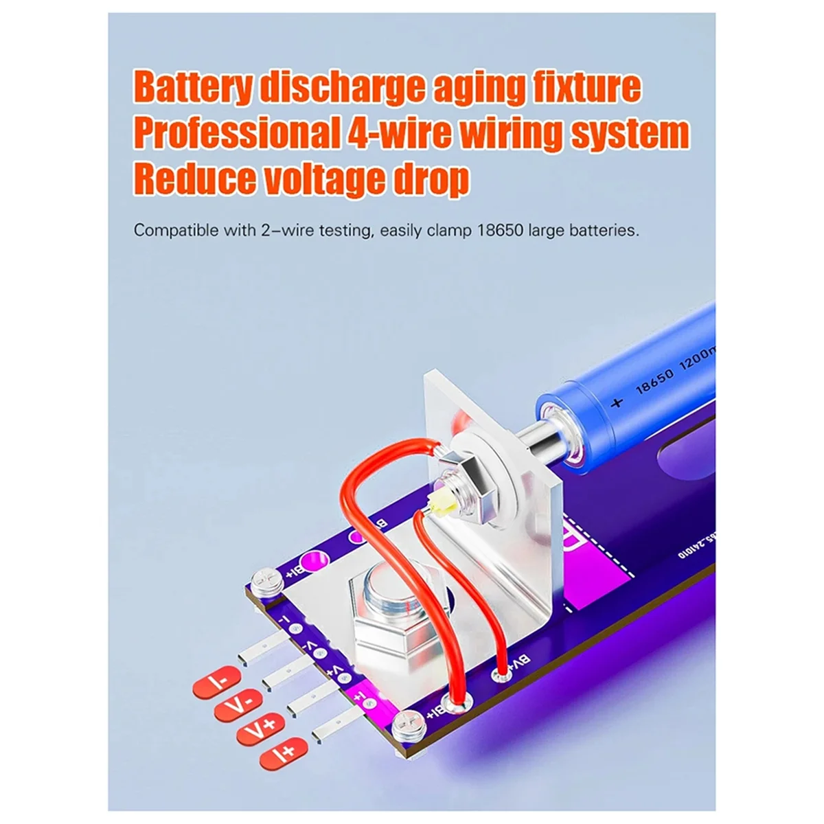 HOT HOT 20A 4-Wrie Battery Tests Stand 18650 Internal Resistance Capacity Tester Fixture Current Voltage Meter Detection BOX