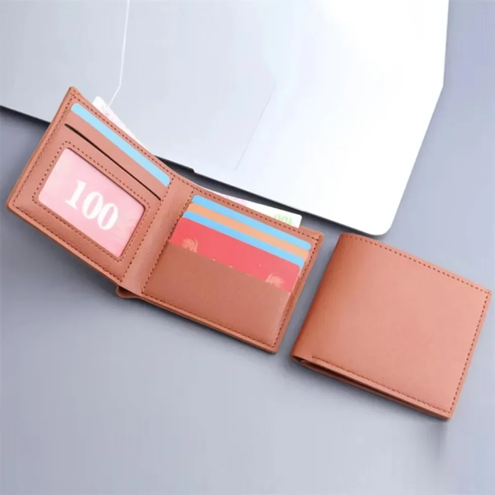 

Premium PU Leather Men's Wallet - Slim Multi-Card Slot Organizer with Coin Pocket, Large Capacity RFID Folding Billfold 지갑