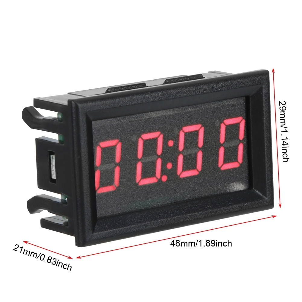 LED Electronic Digital Luminous Car Watch Clock Accessory Decoration (Green)