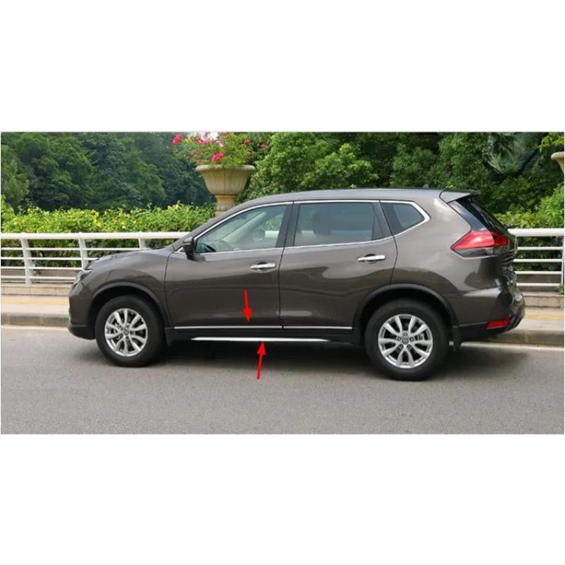 Stainless Steel Door Body Side Molding Strip Trim Cover FOR Nissan X-Trail Rogue T32 2014- 2016 -2021 Styling Accessories Parts