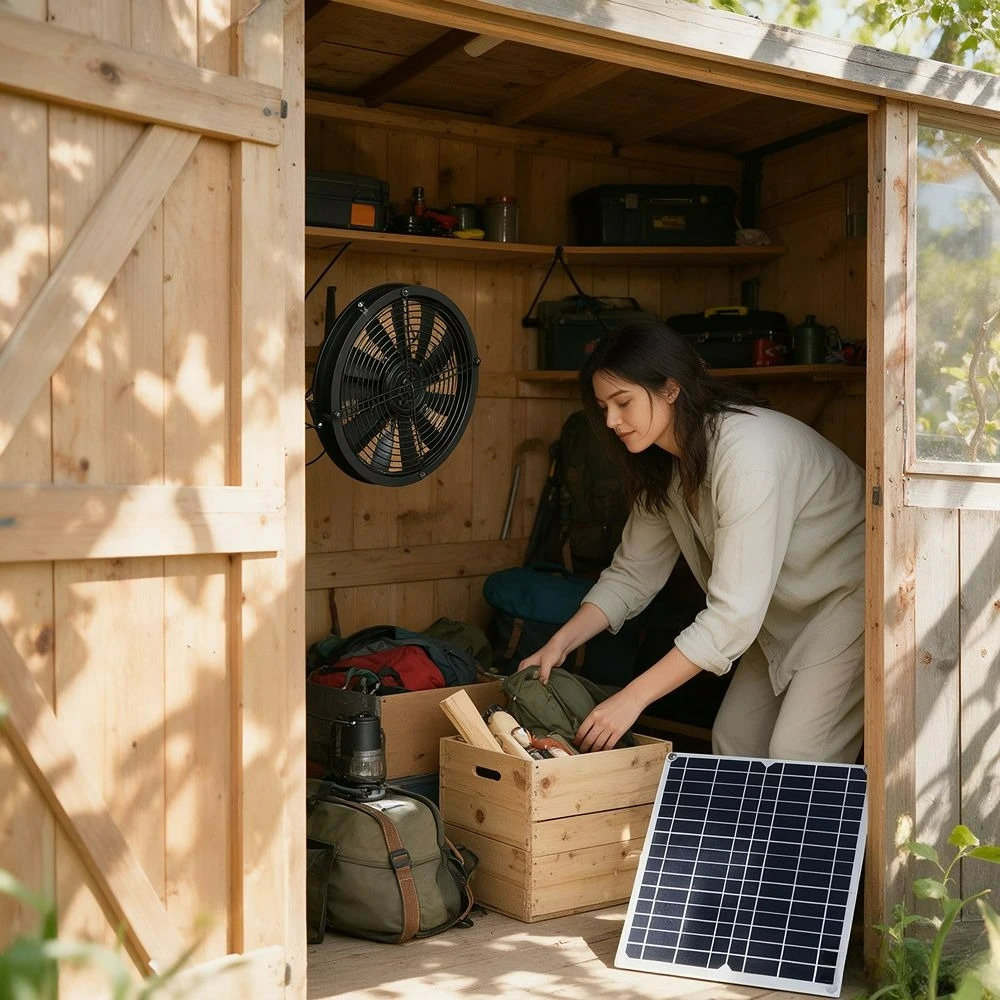 Summer Cooling 25W Waterproof Solar Vent Fan Kit Solar Powered Ventilator for Storage Shed Chicken Coop Dog Kennel Greenhouse