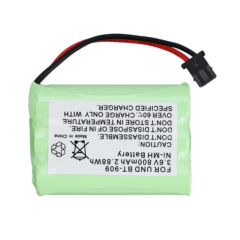 Akumulator 3,6 V do telefonu bezprzewodowego Uniden BT-909 BT909 3 * AAA Ni-MH 800 mAh 2 szt.