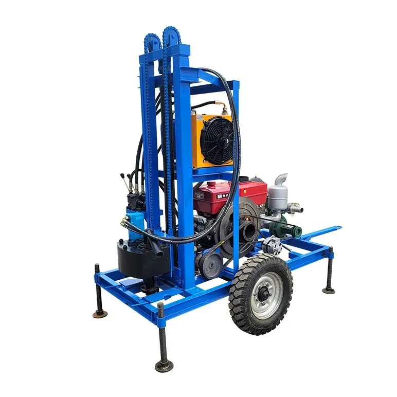 

Индивидуальная дизельная гидравлическая портативная буровая установка для водяных скважин 22 л.с., 25 л.с., 28 л.с., 30 л.с., 35 л.с., глубина бурения 100м, 150м, 180м, на колесном или гусеничном ходу