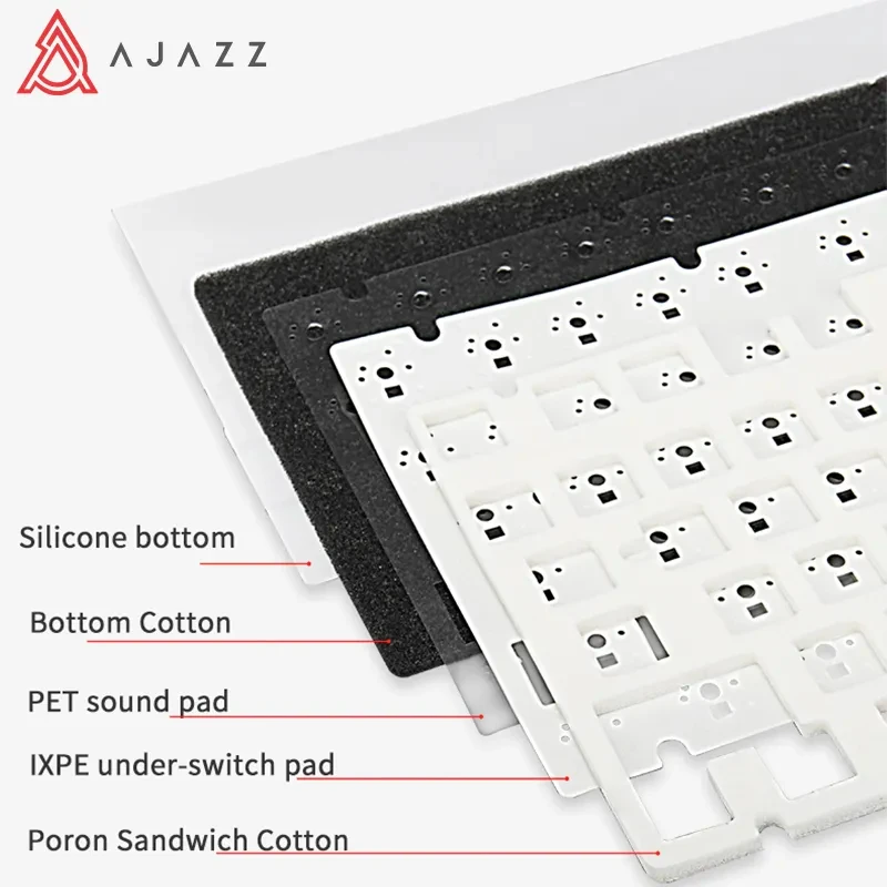 Ajazz AK820 /AK820PRO Gaming Mechanical Keyboard 82 Keys Wired Bluetooth 2.4GHz Wireless Gamer Keyboard Custom Gasket for Laptop image 3