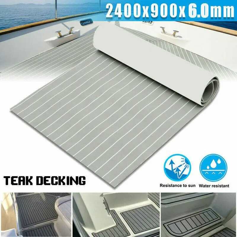 

94.5*35.4" EVA Foam Faux Teak Boat Decking Sheet Sea Deck Marine Yacht Flooring