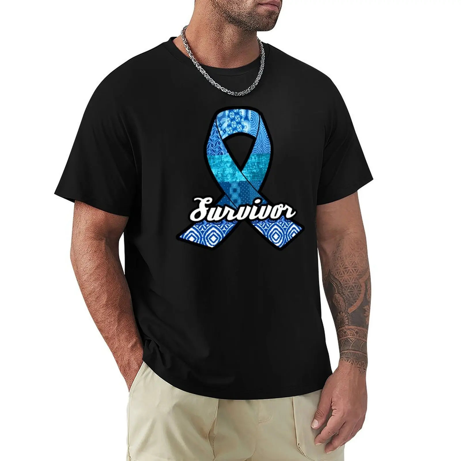 

Survivor Blue Ribbon T-Shirt affliction shirts rapper graphic tees cheap stuff shirts graphic mens t shirts pack