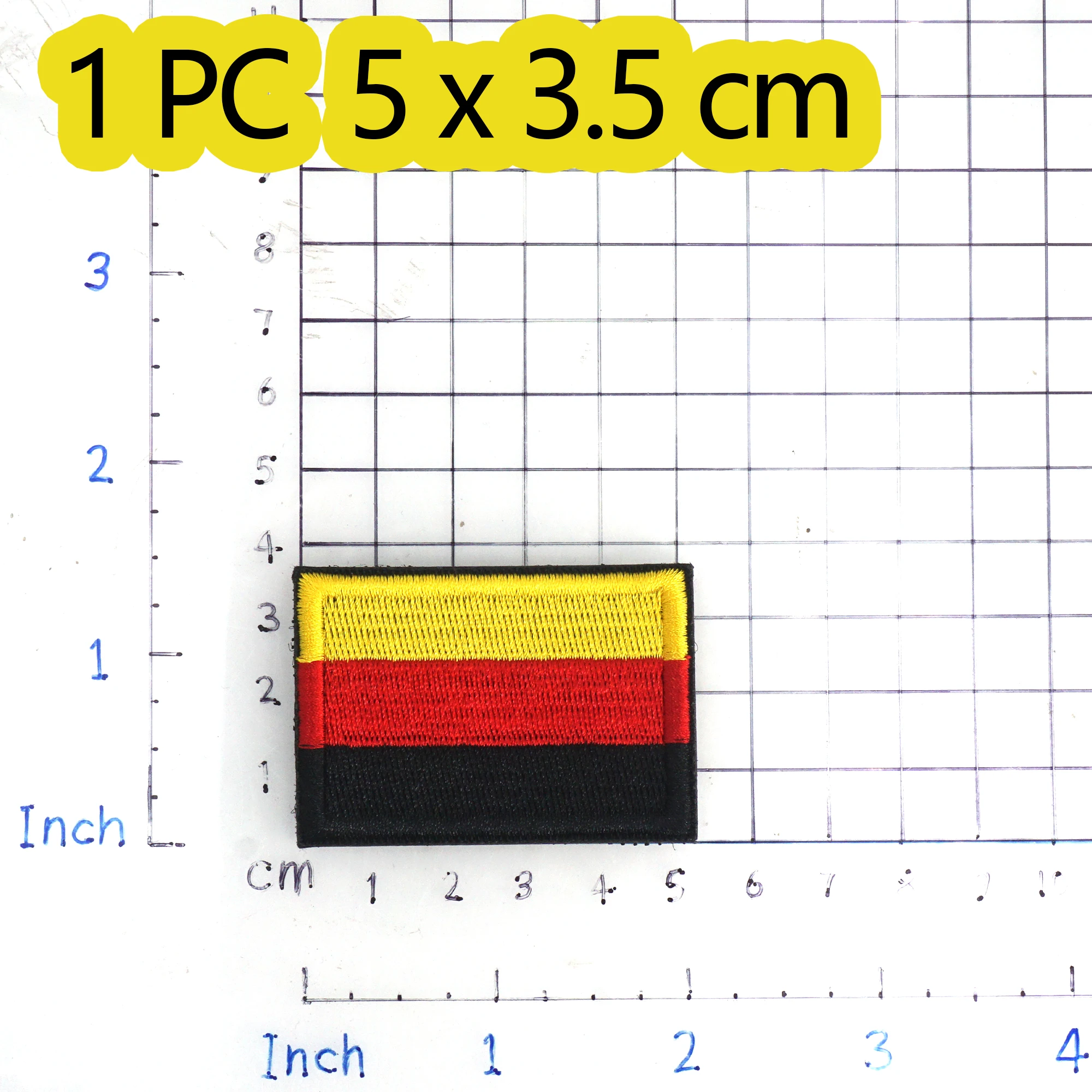5PCS/1PC Deutsche Flagge Gestickter Aufnäher Deutschland Haken & Schleife Schulter Abzeichen Applikation Eisen Auf für Kleidung Zubehör