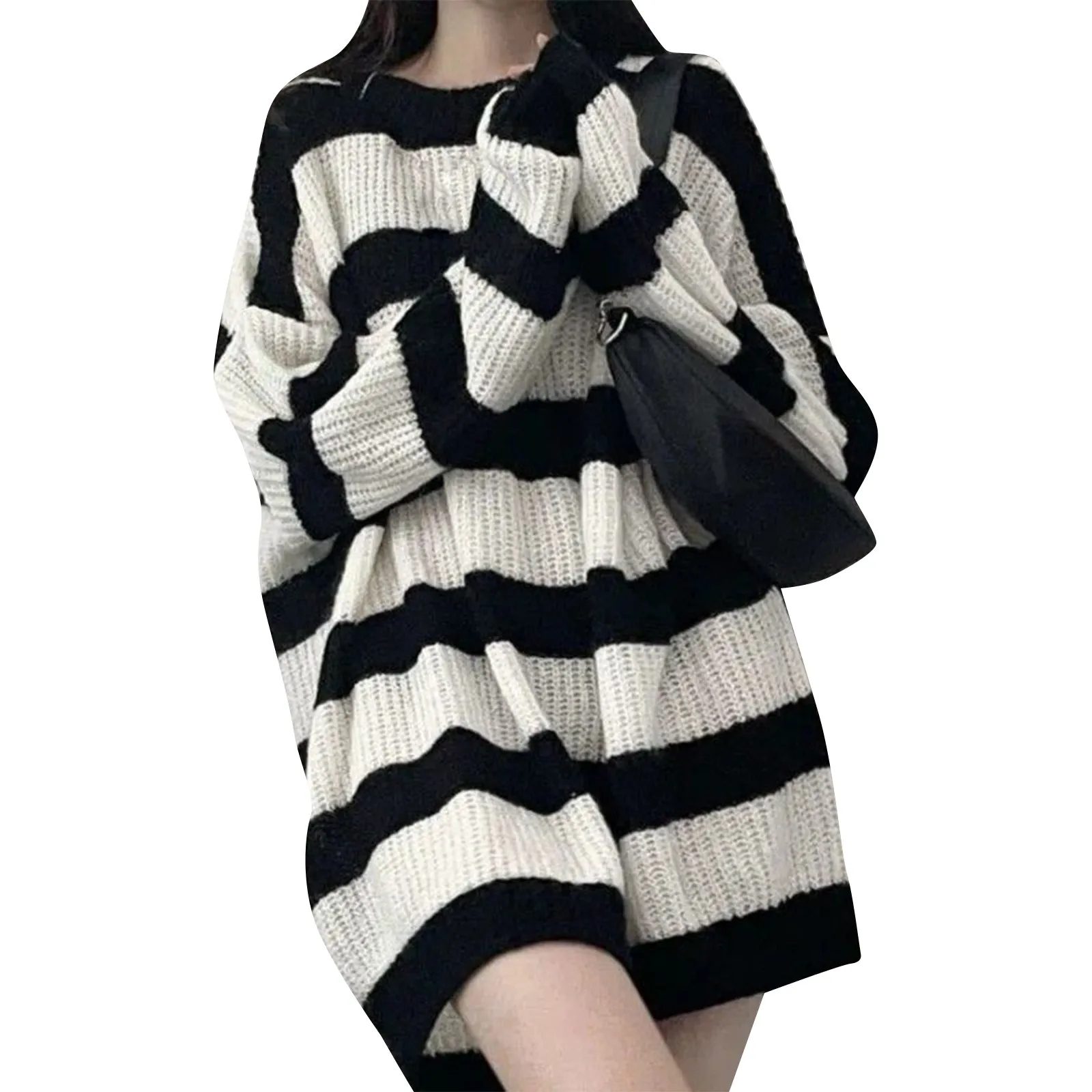 Sweater Dress Women Long Sleeve O Neck Knitted Pullover Dress Soft Warm Solid Color Oversize Bodycon Jumper Female Dress