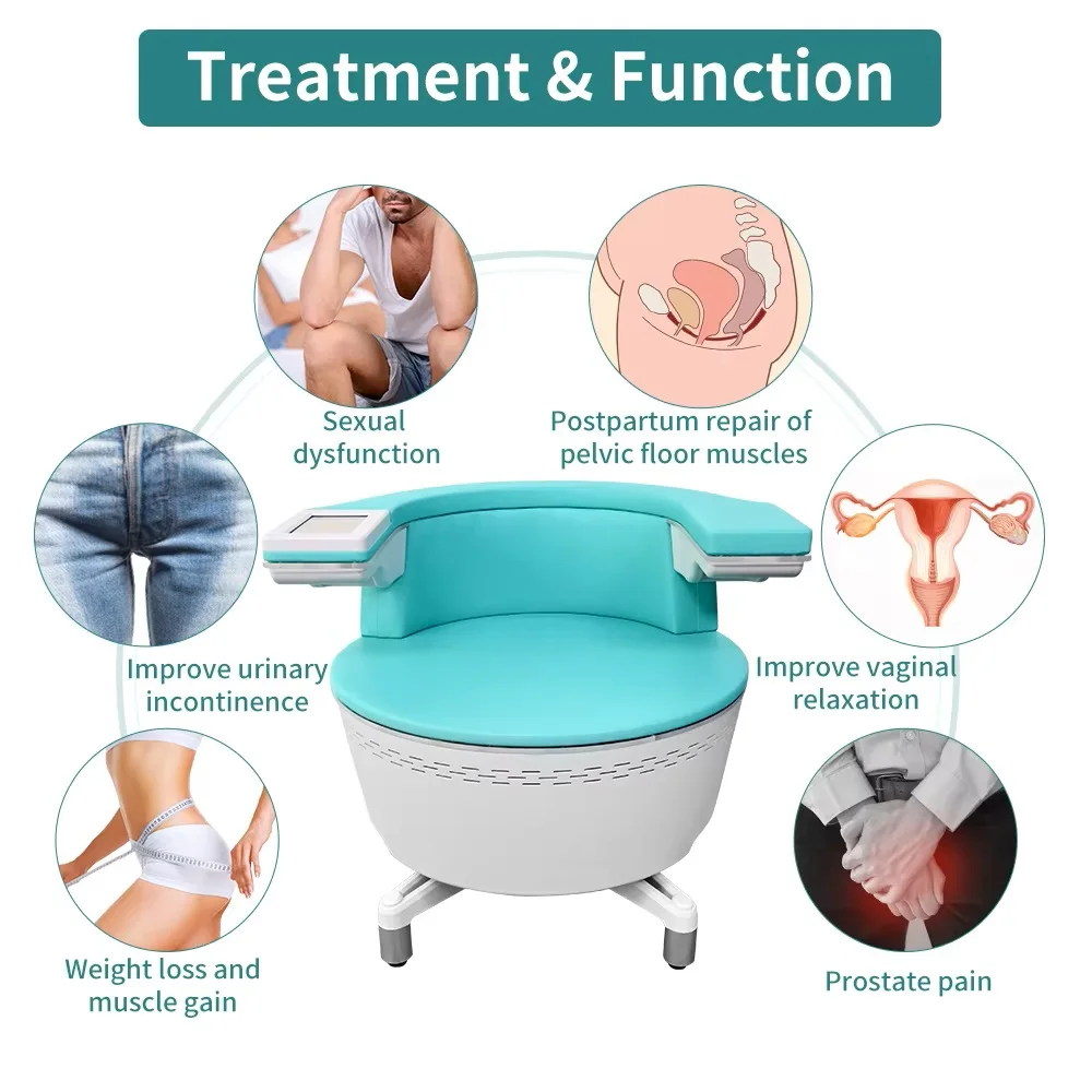 Chaise d'entraînement musculaire du plancher pelvien EMS – Stimulateur musculaire personnel pour le traitement de l'incontinence urinaire, équipement de soins de santé à domicile