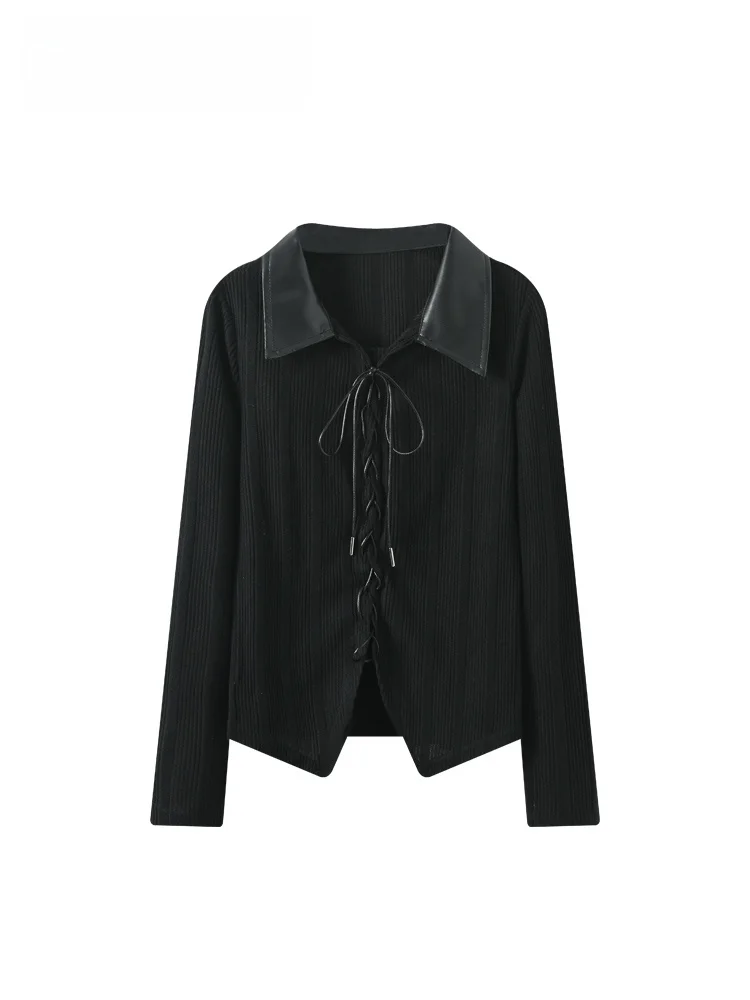 

Faionable Large Size Ne Long Sve Knitted Sweater for Women Spring Season Slimming Sli Top Retro Sle Polyest...