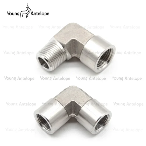 Imagen 2 del producto Cable interior de acero inoxidable 304, codo de 90 grados de alta presión, hembra y macho, rosca cónica BSPT ZG, accesorio de tubería de alta presión