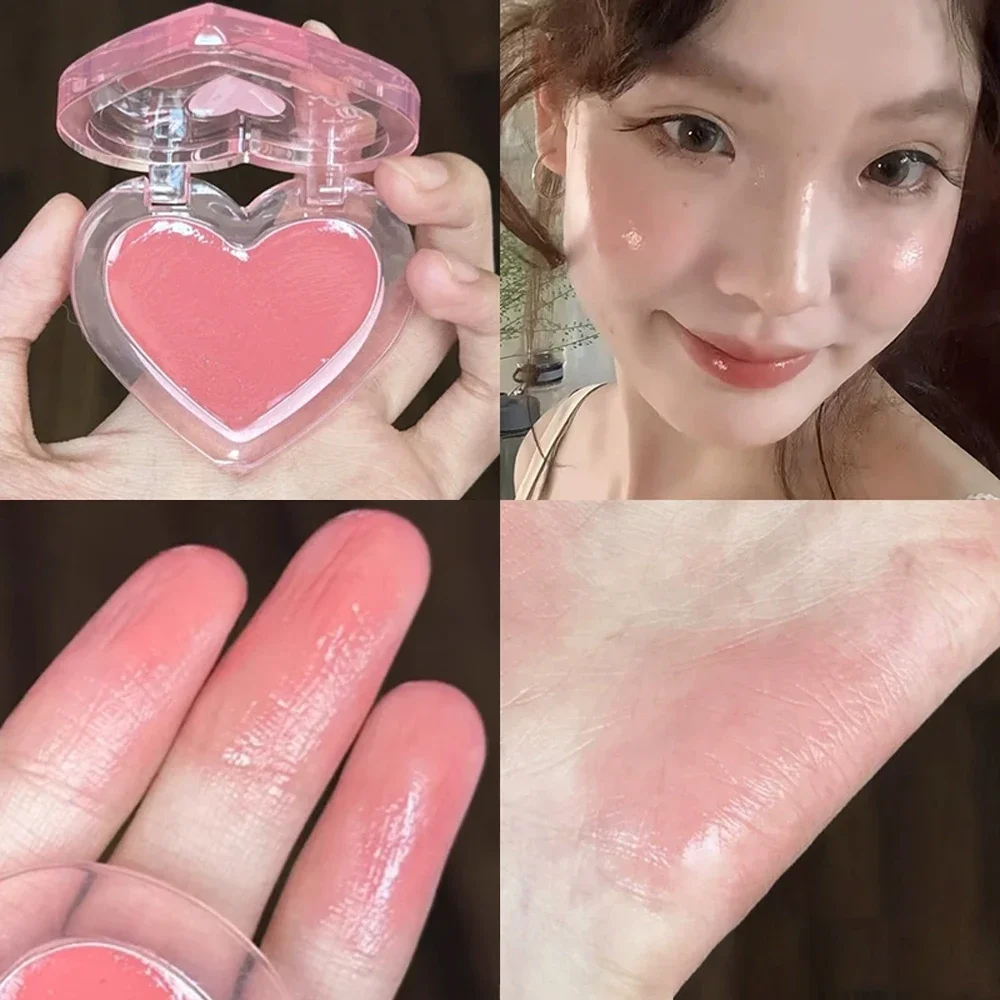 

Peach Pink High Gloss Powder Highlighter Palette Sparkling Face Contour Jelly Blush Paste Makeup Illuminate Brighten Expansive