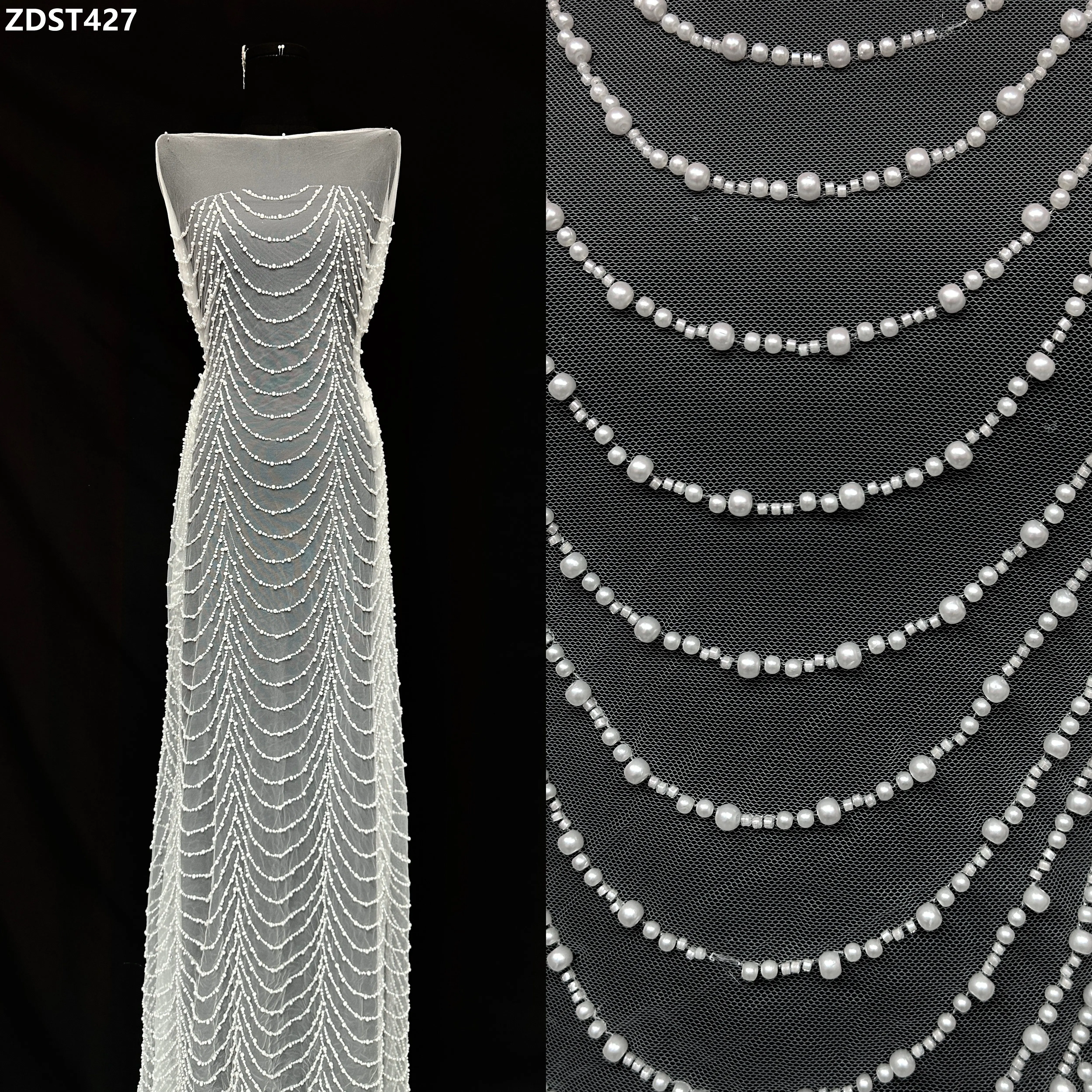 

Bridal African Groom Lace Fabric 2026 High Quality Beads Lace Fabric For Nigerian Wedding French Party Dresses Sewing