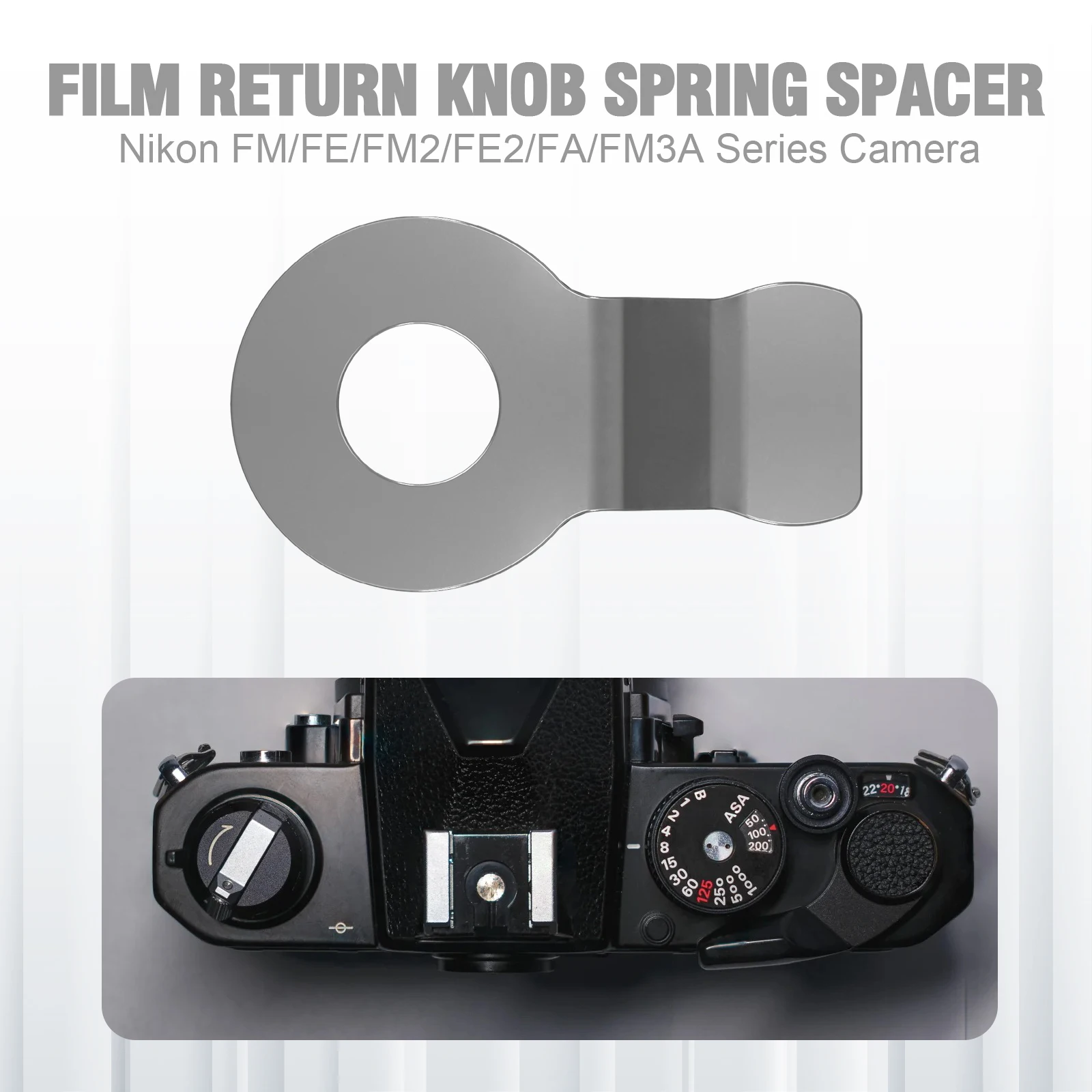 

Film Rewind Knob Lever Return Flat Spring Spacer Repair Part Assembly for Nikon FM FE FM2 FE2 FA FM3A Camera Accessories