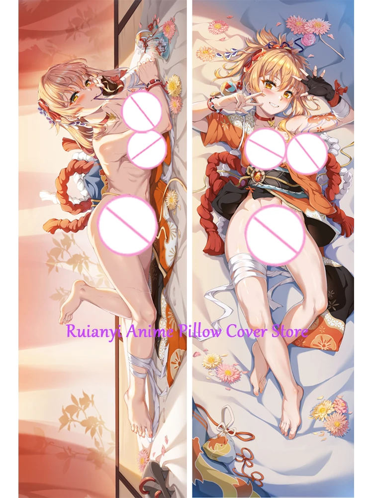 

Dakimakura Anime Yoimiya Double-sided Pillow Cover Print Life-size body pillows cover Adult pillowcase 2024