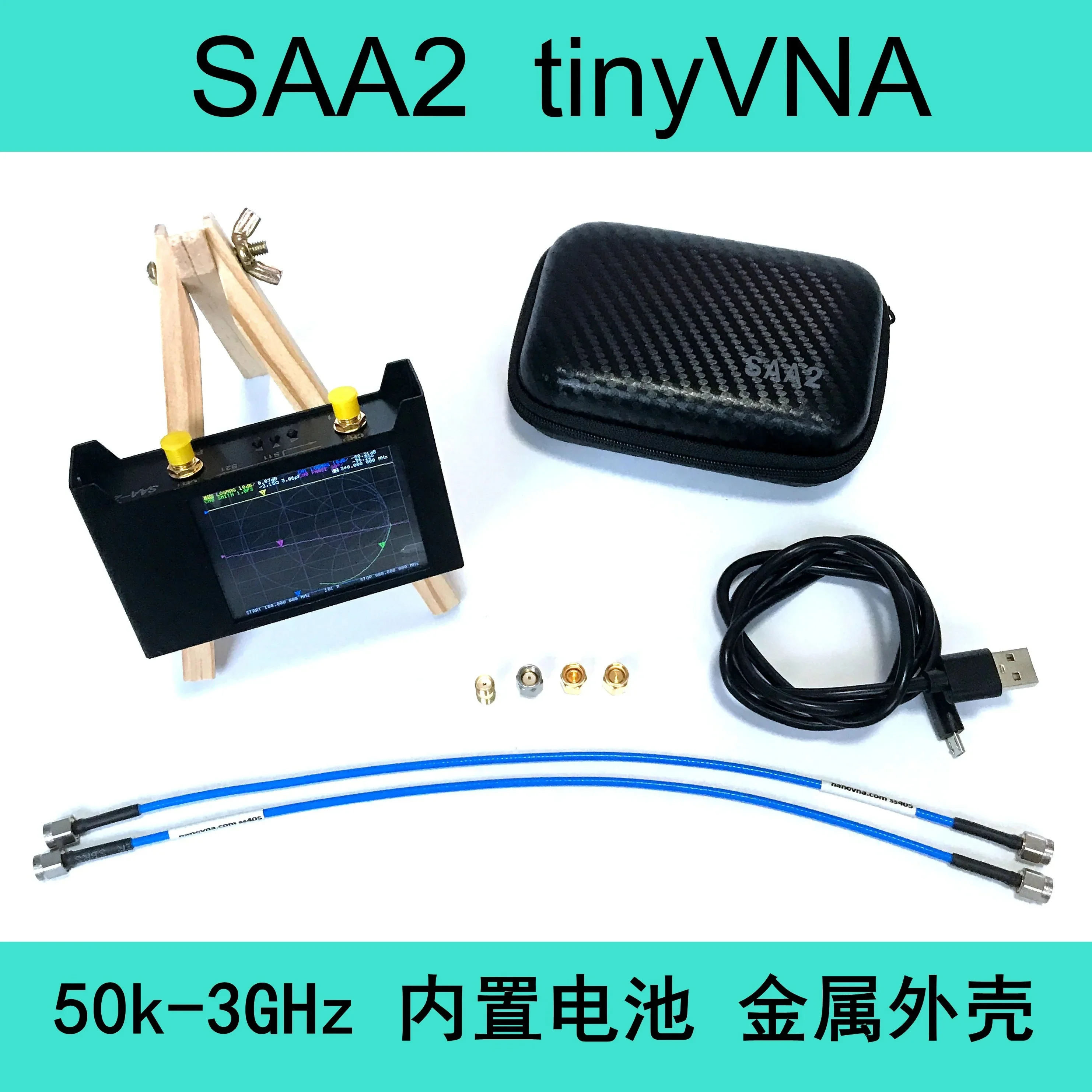 

SAA2 TinyVNA NanoVNA V2 2.8" /NanoVNA V2N 4" Display 3GHz Network Analyzer HF VHF UHF Antenna Analyzer