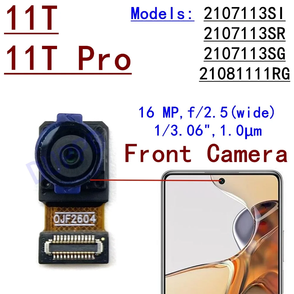 Front Rear Camera For Xiaomi Mi 11T Pro 11Tpro Front Selfie Facing Back Main Macro Depth Camera Flex Cable Parts