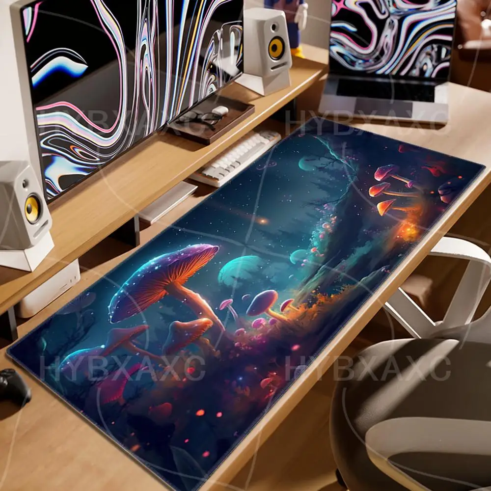 

Mushroom Mouse Pad Cute HD Desk Pad Extended Gaming Keyboard Mats Large 90x40cm XXL Gamer Mousepad