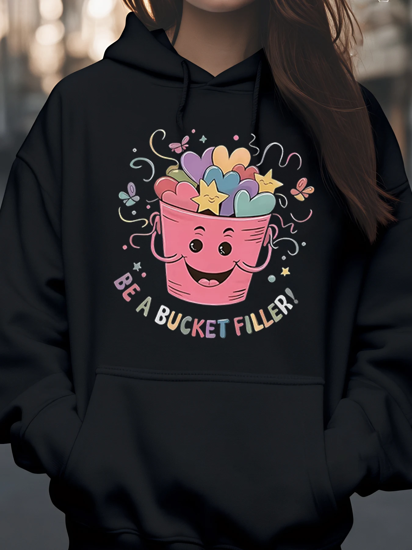 

Толстовка с принтом сердечек и звезд для детей и подростков, школьная одежда