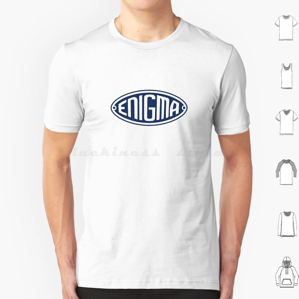 Enigma Cryptography Machine Logo Blue T Shirt Big Size 100% Cotton Enigma Alan Turing Cryptography Crypo Encryption Decryption