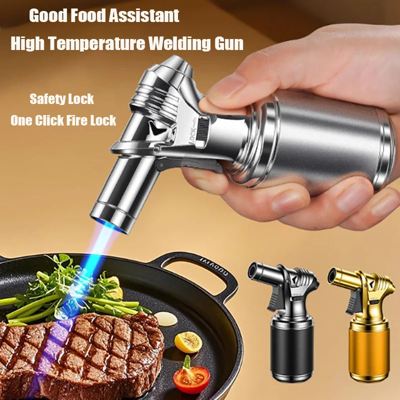 

NewWindproof Lighter Inflatable High Temperature Point Moxibustion Cigar Burning Pig Hair Handheld Spray Gun Igniter