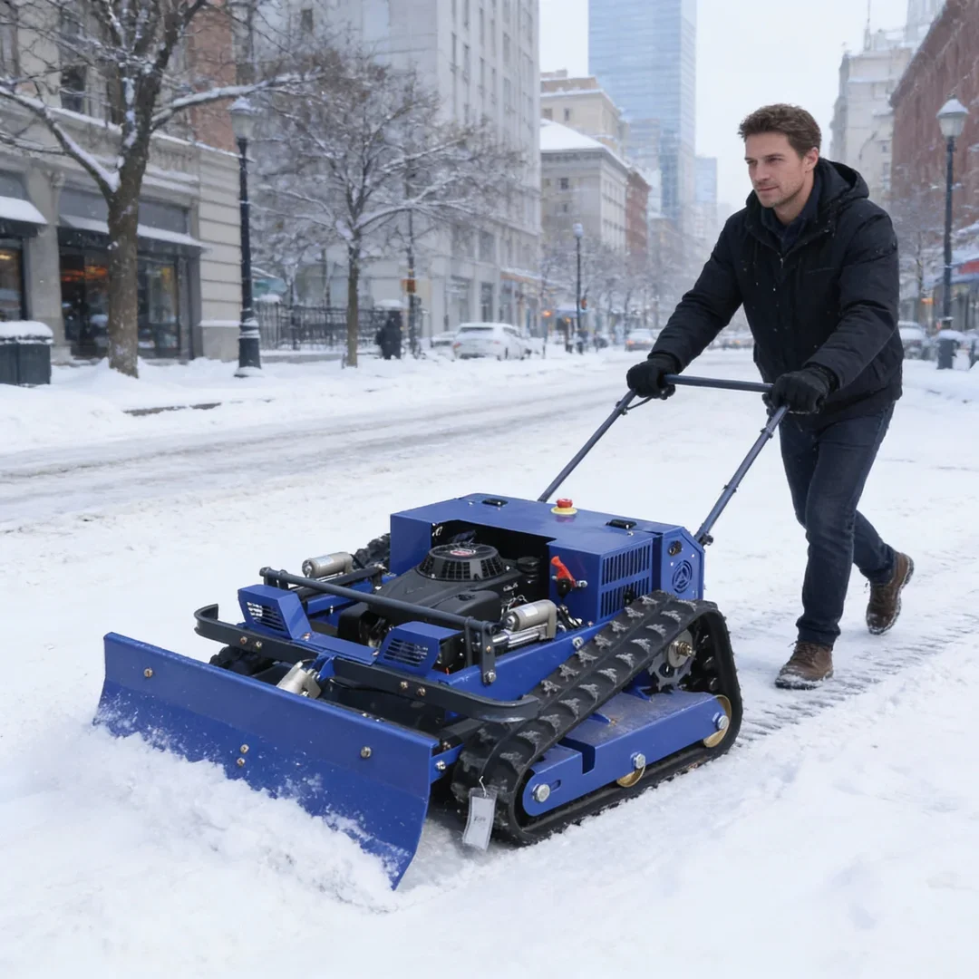 Customized Robotic Smart Grass Trimmer - Automatic Wireless RC Lawn Mower with Weeding and Snow Removal Shovel