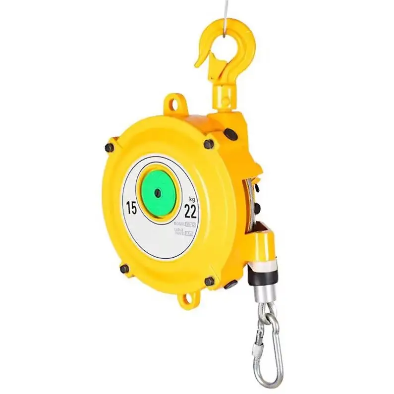 

15-22KG Spring Balancer Self-locking Tower-Type Lifting Hook Spring Holder Balancer Steel Wire Rope Balancing Lifting Jack 1.5M