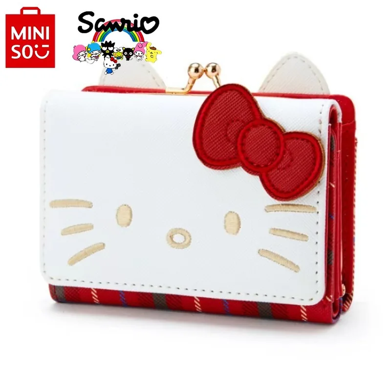 Miniso Sanrio New Mini Wallet Luxury Brand Fashion Women\'s Wallet Cartoon Cute Wallet Card Bag Multiple Card Slots High Quality