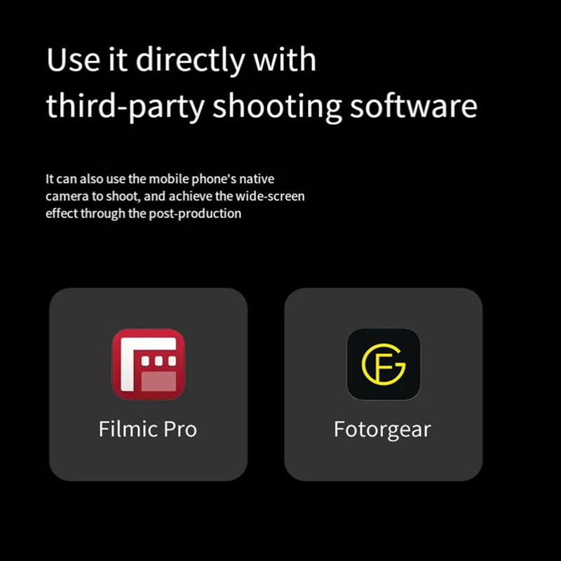 1.55X Mobile Movie Lens Mobile Phone Widescreen Anamorphic Lens Black Mobile Phone Lens Movie Blu-Ray Brushed Video Lens