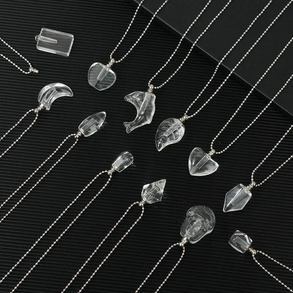 DIY Jewellery Openable Cap Ash Locket Crystal Vial  Wishing Bottle Pendant Perfume Jar Pendant Lucky Charm