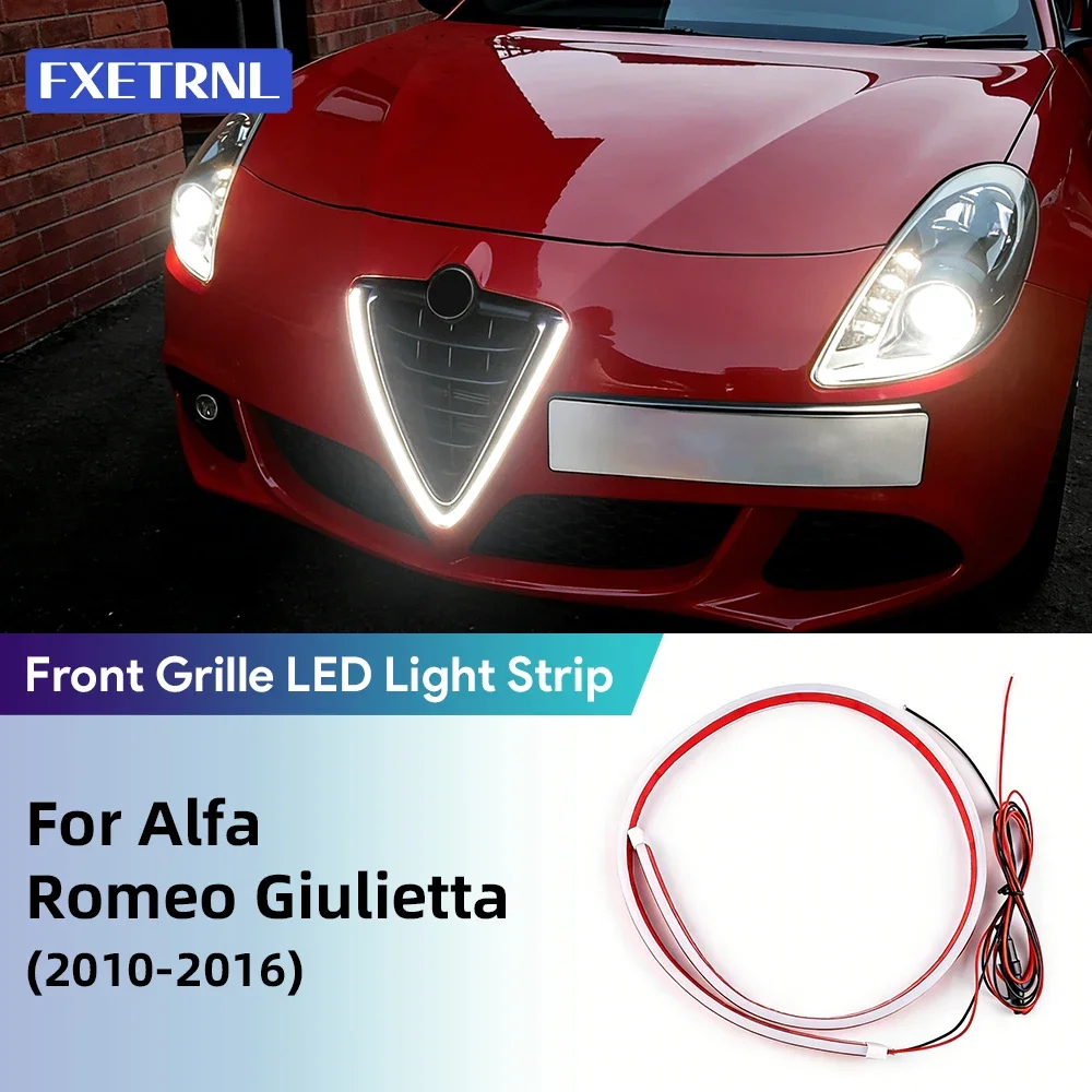 LED Front Grill V Shape Frame Ambient Daytime Lamp Waterproof IP66 for Alfa Romeo Giulietta 2010 2011 2012 2013 2014 2015 2016