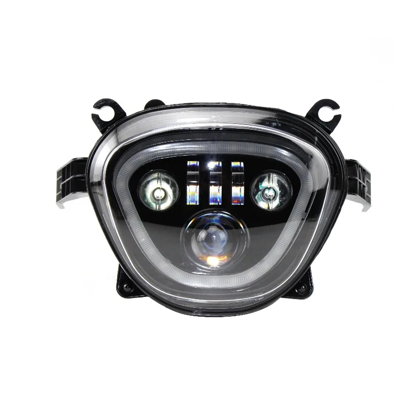 Black LED Headlamp  Motorcycle DRL  Headlight Head Light for  Boulevard Motorcycle M109R