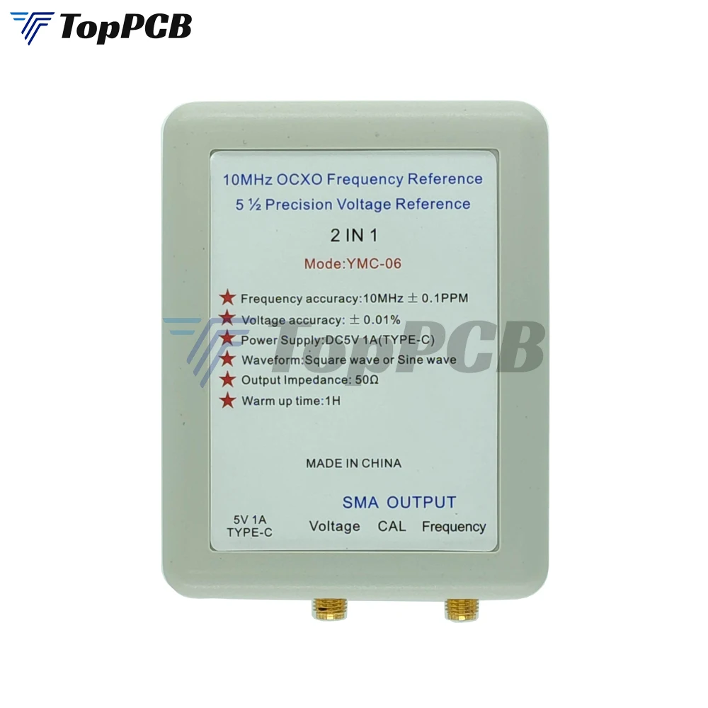 

5V 1A Type-C 10MHz OCXO Frequency Voltage Reference Square Wave Constant Temperature Crystal Oscillator Volt Calibration