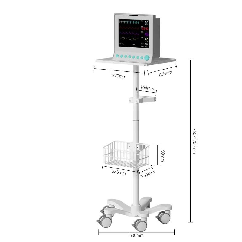 Factory Direct Integrated Patient Monitor and Ventilator Carts
