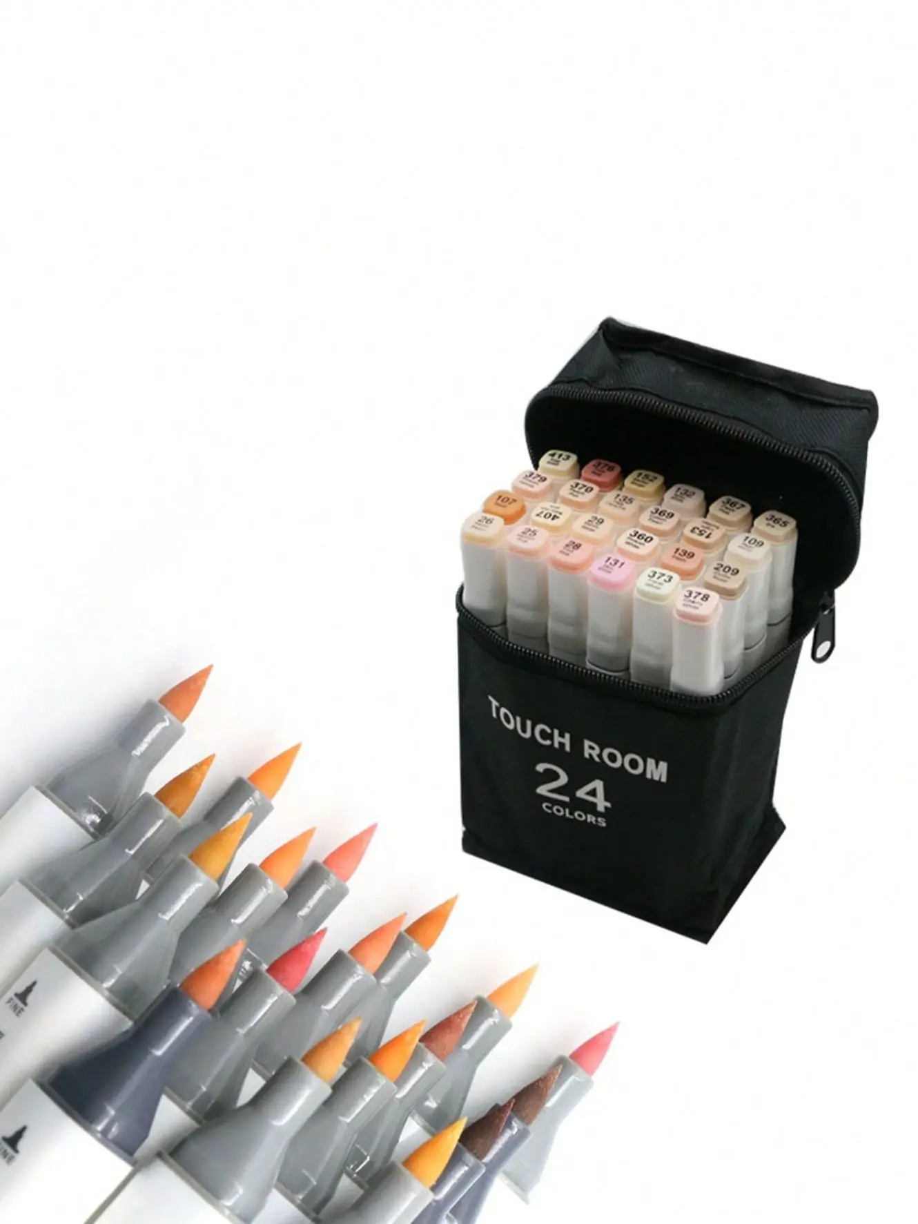 Pennarello acrilico Non-press impilabile a doppia punta di colore 24/48 per bamb Pennarello acrilico Non-press impilabile a doppia punta di colore 24/48 per bamb