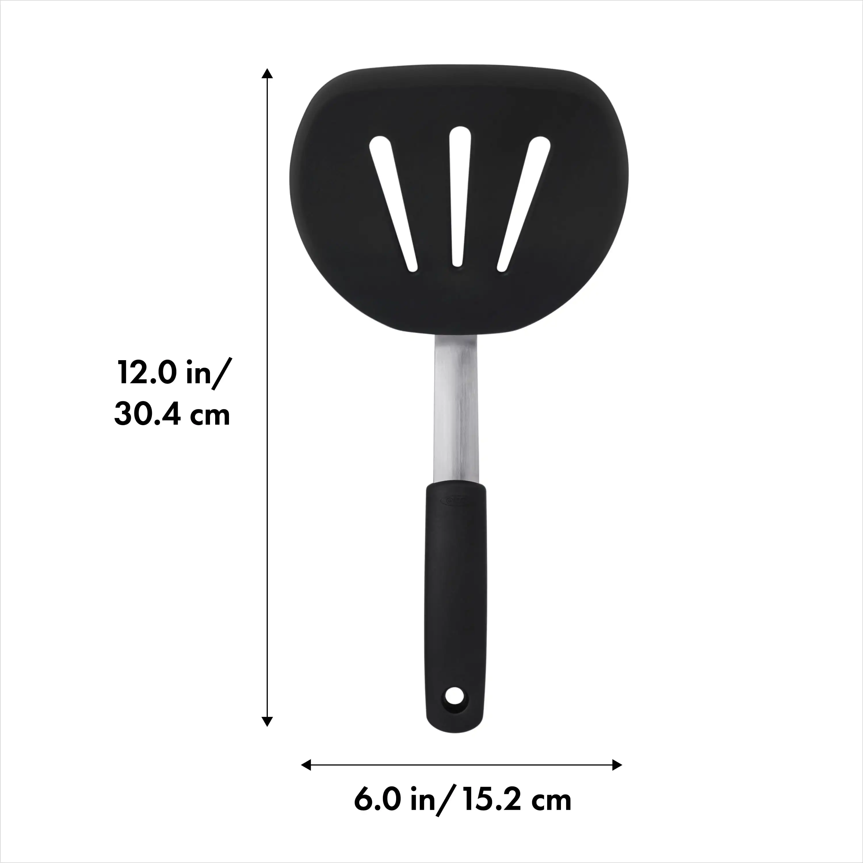 Softworks Silicone Flexible Kitchen Spatula Pancake Turner, Black