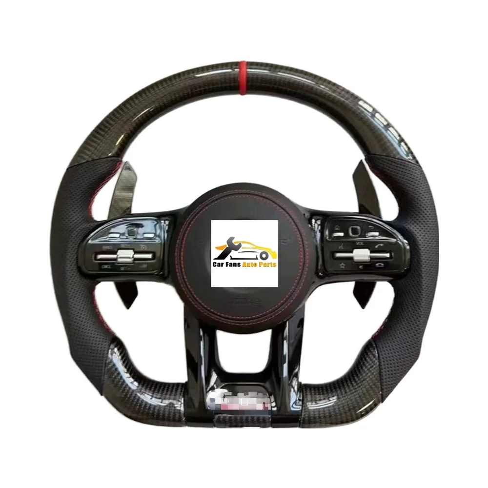 

High Quality PU Carbon Fiber Steering Wheel Leather Assembly for Mercedes Benz 809 AMG Model A45 AMG Modified Upgrade