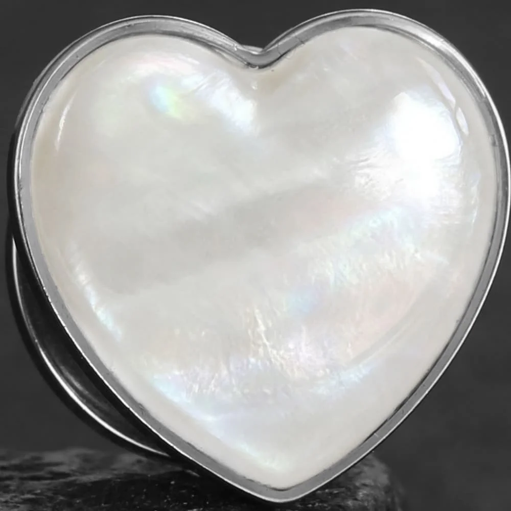 Casvort 2 sztuk moda serce muszla tunele do uszu zatyczki biżuteria do ciała eleganckie wskaźniki uszu Piercing Stretchin kobiety prezent Expander — zdjęcie 4
