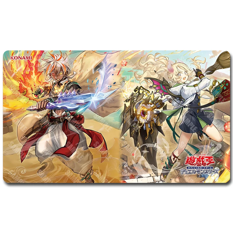600X350X2mm DIY 유희왕! 카드 배틀 매트 Ygo 미궁 싱글 플레이어 보드 게임 카드 결투 플레이트 배틀 매트 선물 장난감