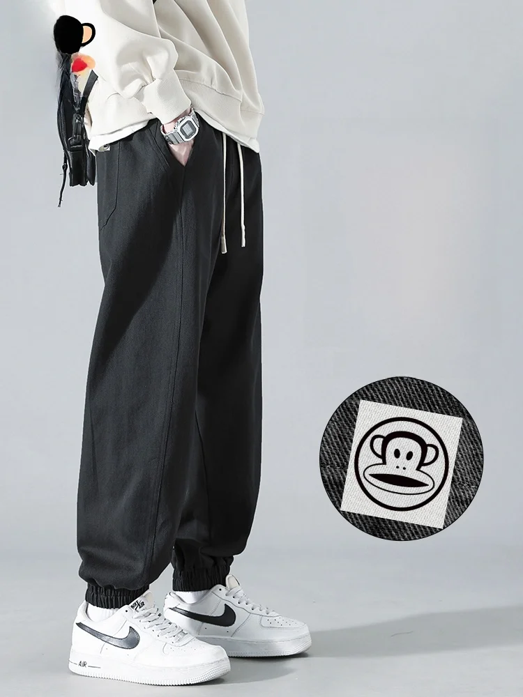 

Свободные повседневные мужские рабочие брюки Paul Frank Monkey, новые дышащие удобные хлопковые брюки для молодежи на весну-лето