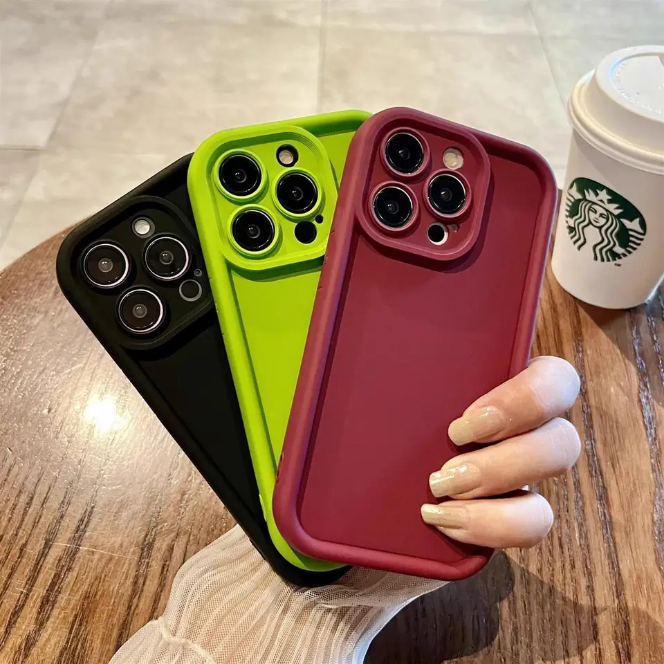 Funda de silicona suave premium de color sólido para iPhone 16e 16 Pro Max 15 14 Plus 13 12 Mini 11 Pro, a prueba de golpes 2