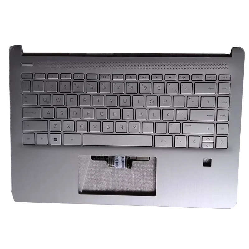 Silver Color Palmrest w/LA Latin Layout Keyboard For HP 14-DQ FQ 14S-DR 14S-FR TPN-Q221